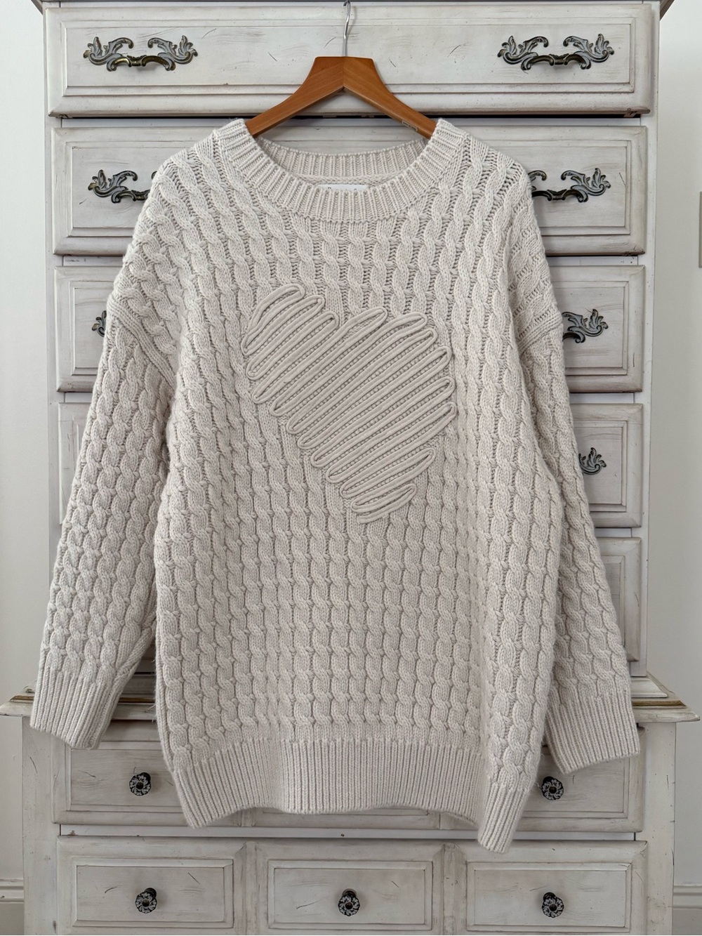 Cream Chunky Knit Sweater